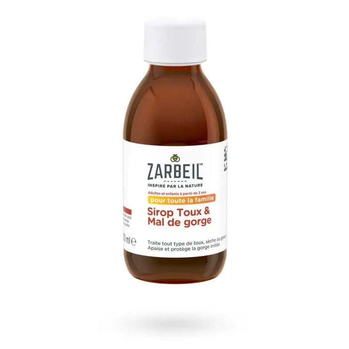Zarbeil sirop toux & mal de gorge 150 ml | Pharmacie en ligne