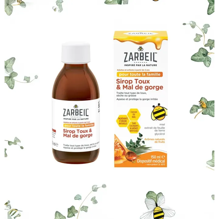 Zarbeil sirop toux & mal de gorge 150 ml | Pharmacie en ligne