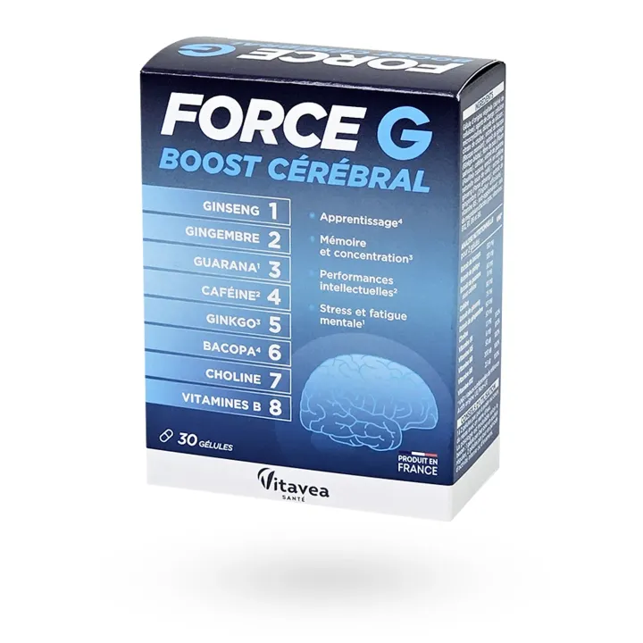 Vitavea Force G Boost Cérébral - Mémoire, concentration et énergie mentale | Pharmacie en ligne