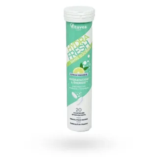 HydraFresh Hydratation & Énergie goût citron verveine 20 comprimés effervescents