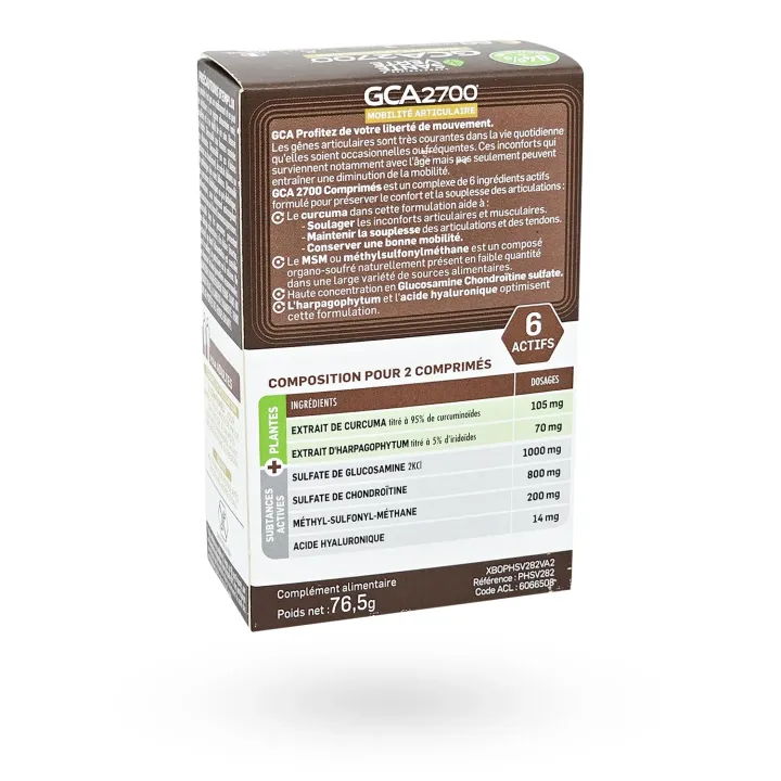 GCA 2700 mobilité articulaire boite de 60 comprimés | Pharmacie en ligne