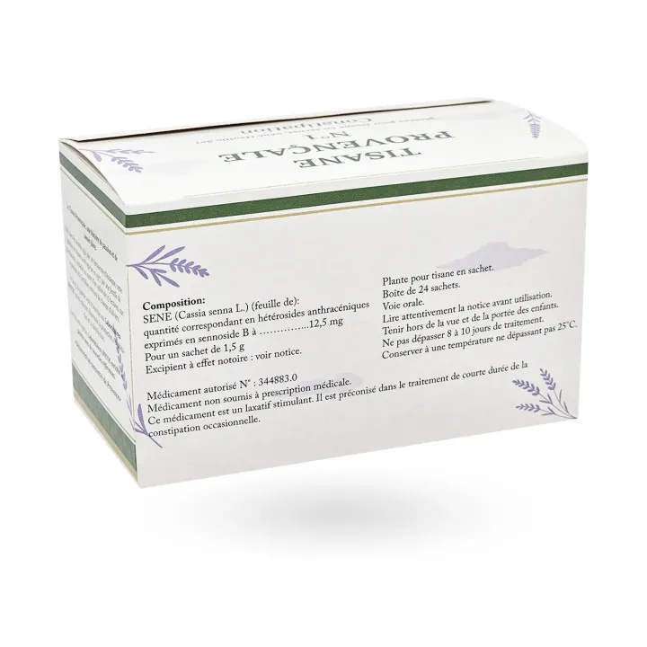Tisane provençale constipation N°1 24 sachets mélange de plantes | Pharmacie en ligne