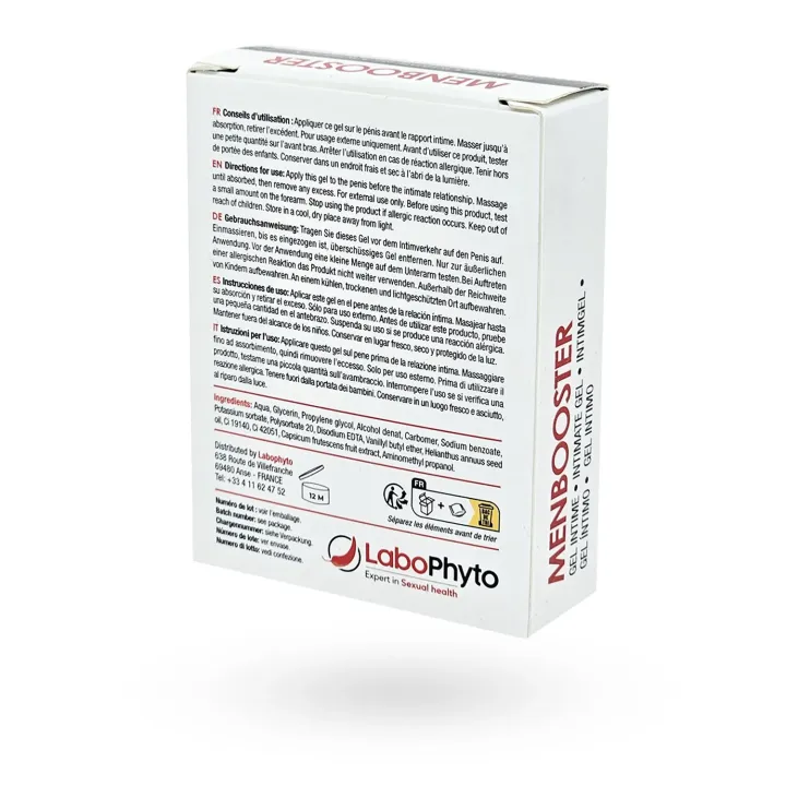 Men Booster Gel intime d’érection Labophyto 6x4 ml - Gel stimulant homme | Pharmacie en ligne