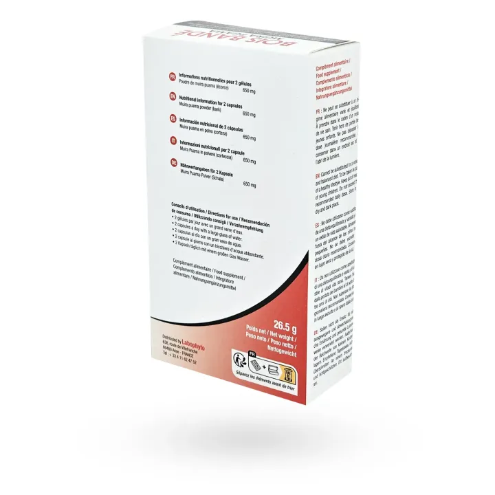 Bois Bandé Muira Puama Labophyto 60 gélules - Vitalité | Pharmacie en ligne