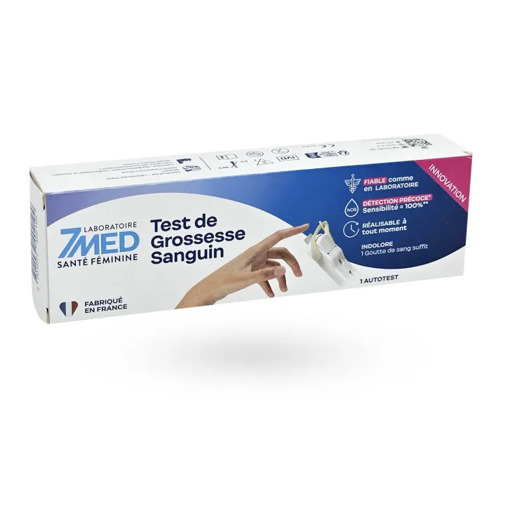7MED Test de Grossesse Sanguin - Auto-test hCG à domicile | Pharmacie en ligne