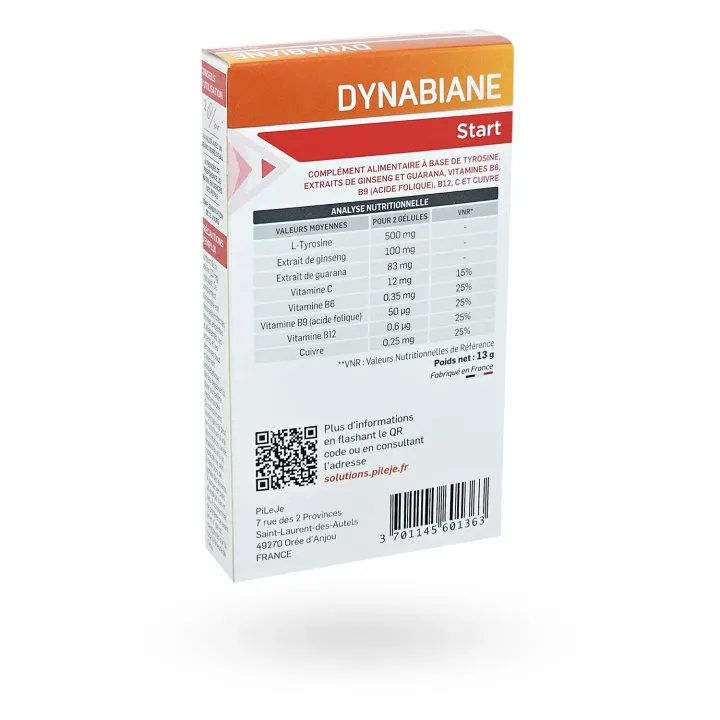 Dynabiane Start PiLeJe 30 gélules - Fatigue matinale et vitalité | Pharmacie en ligne