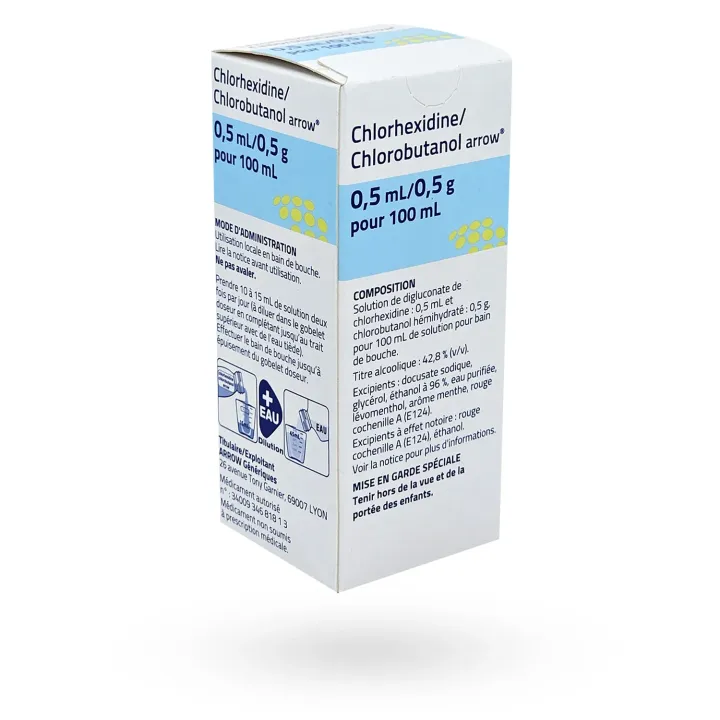 Chlorhexidine/Chlorobutanol Arrow bain de bouche 90 ml | Pharmacie en ligne