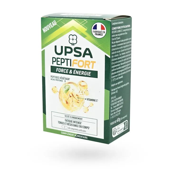 PEPTIFORT Force & Énergie UPSA 60 comprimés, fatigue intense | Pharmacie en ligne