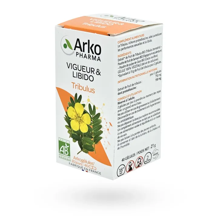 Arkogélules BIO Tribulus Arkopharma 40 gélules, libido et vigueur | Pharmacie en ligne