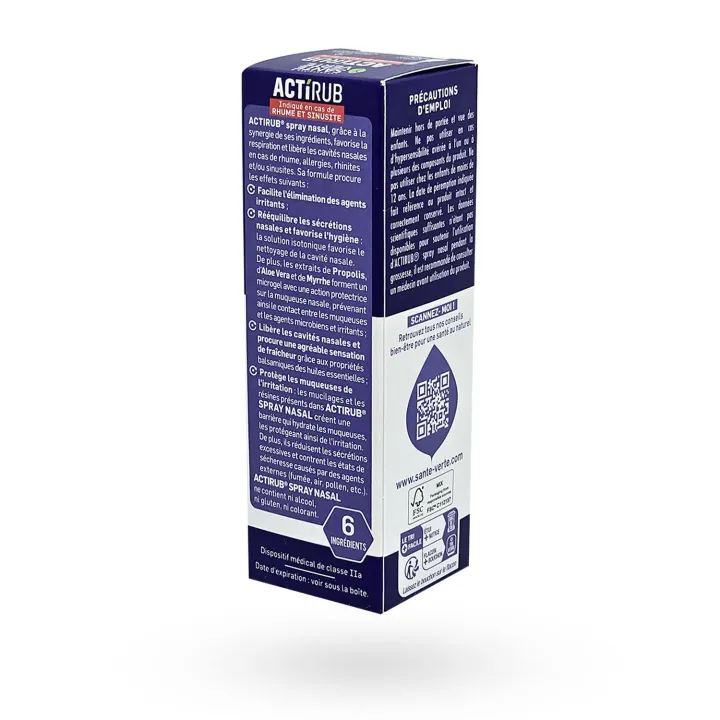 Actirub Rhume Rhinite Santé Verte spray nasal 20 ml | Pharmacie en ligne