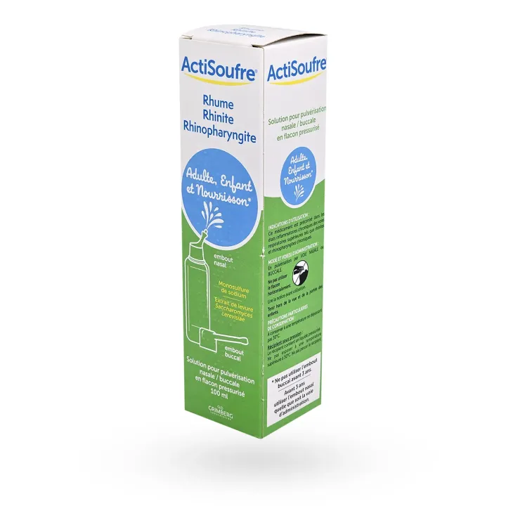Actisoufre pulvérisation nasale/buccale 100 ml - Rhinite chronique | Pharmacie en ligne