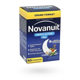 Novanuit Triple action sans dépendance 60 comprimés