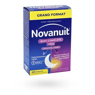 Novanuit nuit complète 1,9 mg libération 2 temps 40 comprimés