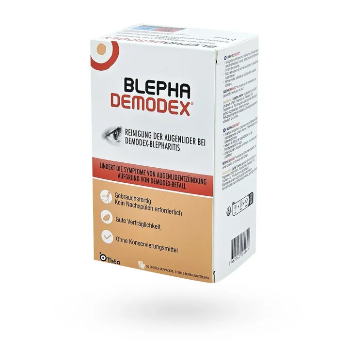 Blephademodex Théa 30 lingettes - Blépharite à Demodex | Pharmacie en ligne