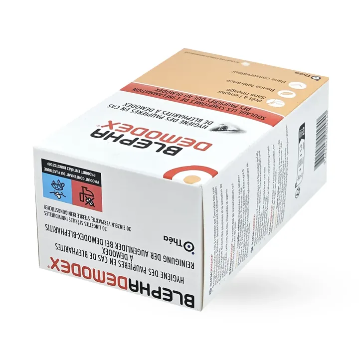Blephademodex Théa 30 lingettes - Blépharite à Demodex | Pharmacie en ligne