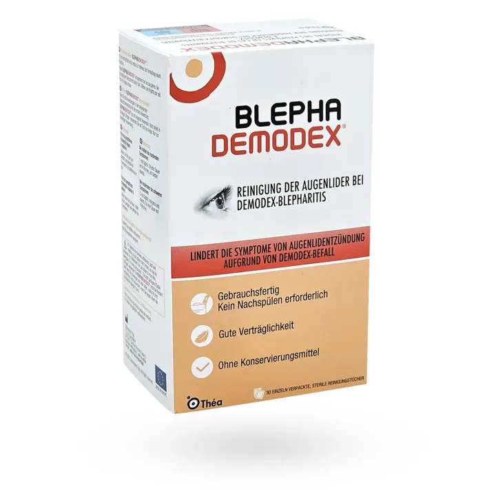 Blephademodex Théa 30 lingettes - Blépharite à Demodex | Pharmacie en ligne