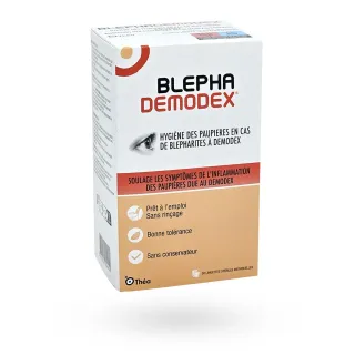 Blephademodex hygiène paupières 30 lingettes stériles