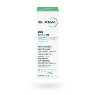 Sébium Kérato+ Cover gel crème teinté anti-imperfections Bioderma 30 ml