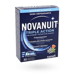 Novanuit Triple action sans dépendance 30 comprimés