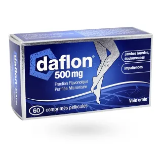 Daflon 500 mg troubles veineux 60 comprimés