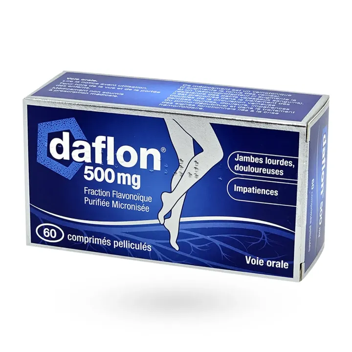 Daflon 500 mg 60 comprimés troubles veineux | Pharmacie en ligne