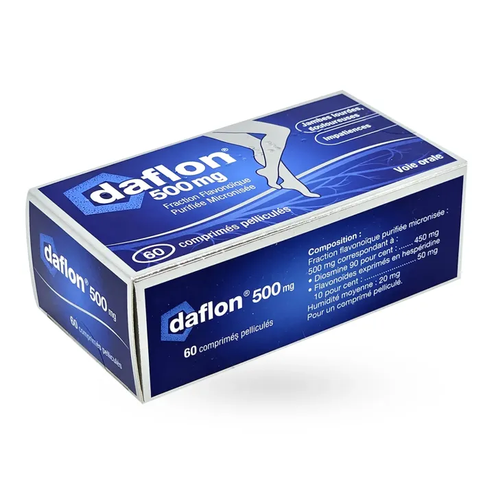 Daflon 500 mg 60 comprimés troubles veineux | Pharmacie en ligne