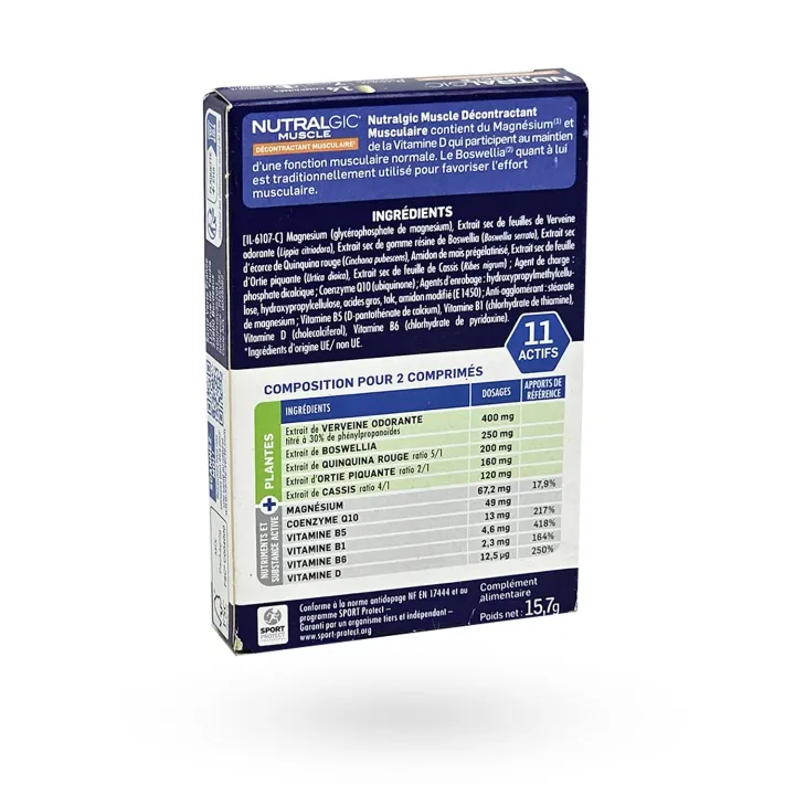 Nutralgic Muscle Santé Verte - Décontractant musculaire | Pharmacie en ligne