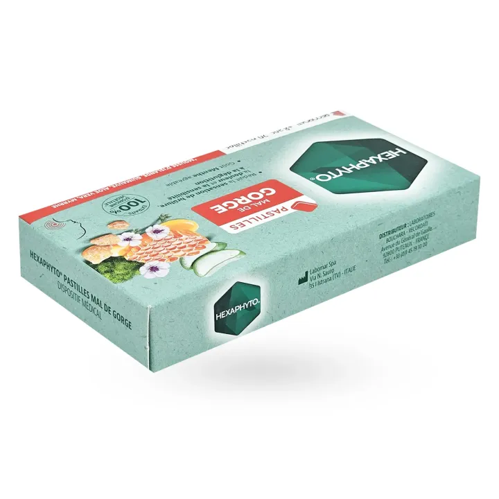 Hexaphyto Pastilles Mal de Gorge 20 pastilles menthe | Pharmacie en ligne