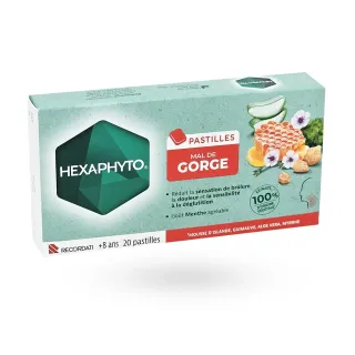 Hexaphyto pastilles mal de gorge 20 pastilles