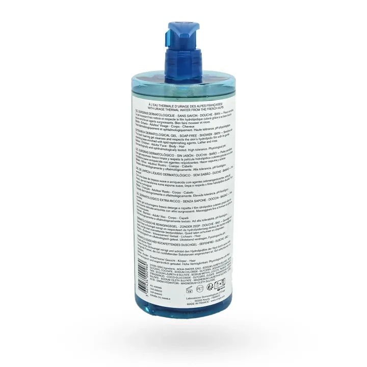 Gel surgras dermatologique Uriage - Gel lavant 1 litre | Pharmacie en ligne