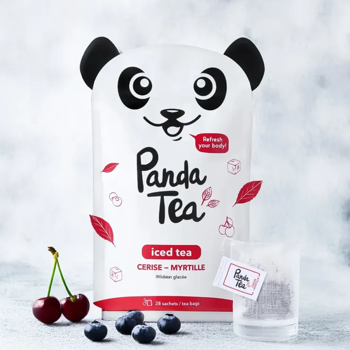 Panda Tea Iced Tea Cerise Myrtille BIO 28 sachets | Pharmacie en ligne