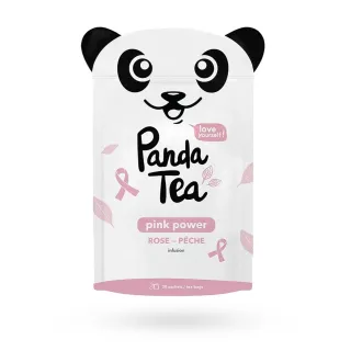 Panda Tea Pink power infusion douceur rose & pêche 28 sachets