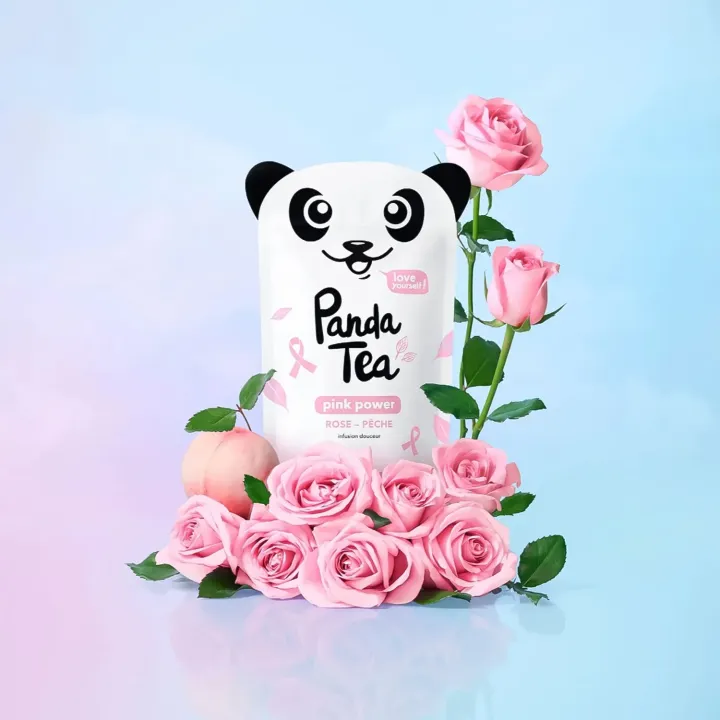 Panda Tea Pink Power Rose Pêche 28 sachets | Pharmacie en ligne