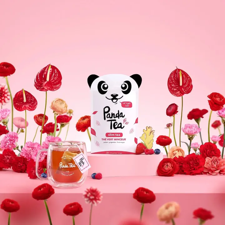 Panda Tea Slim Tea Gingembre Fruits Rouges 28 sachets | Pharmacie en ligne