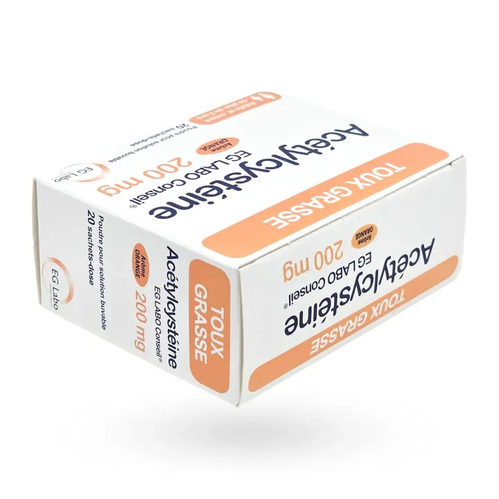 ACETYLCYSTEINE EG 200 mg 20 sachets - Toux grasse | Pharmacie en ligne