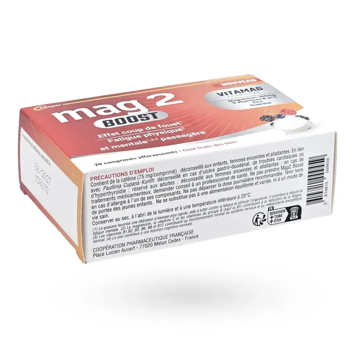 Mag 2 Boost 20 comprimés effervescents - Fatigue et énergie | Pharmacie en ligne