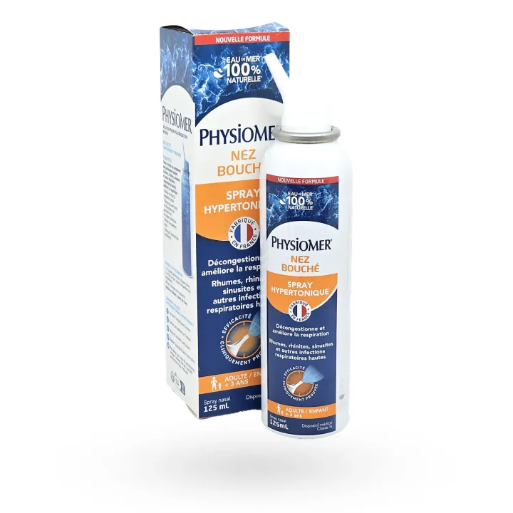Physiomer Hypertonique 125 ml spray Nez Bouché dès 3 ans | Pharmacie en ligne
