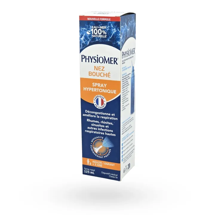 Physiomer Hypertonique 125 ml spray Nez Bouché dès 3 ans | Pharmacie en ligne