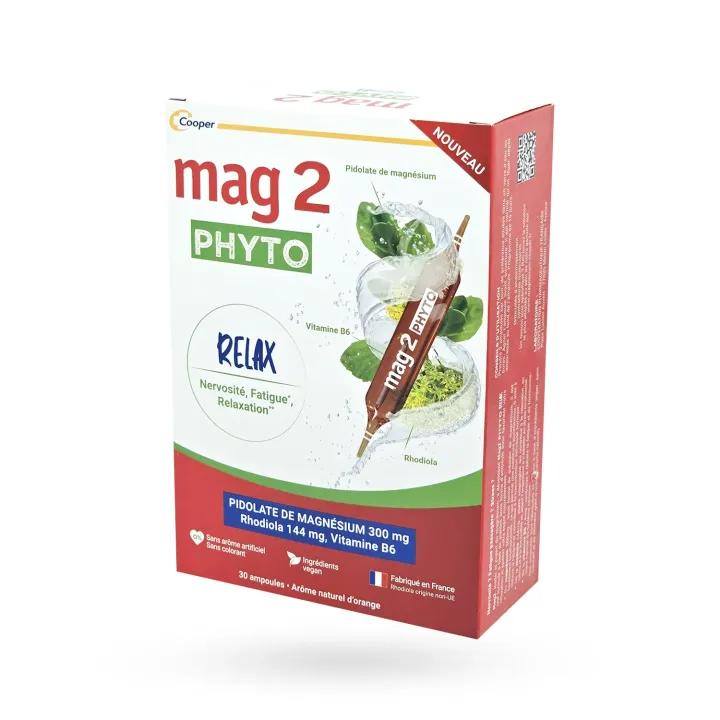 Mag 2 Phyto Relax 30 ampoules - Magnésium, Rhodiola et Stress | Pharmacie en ligne