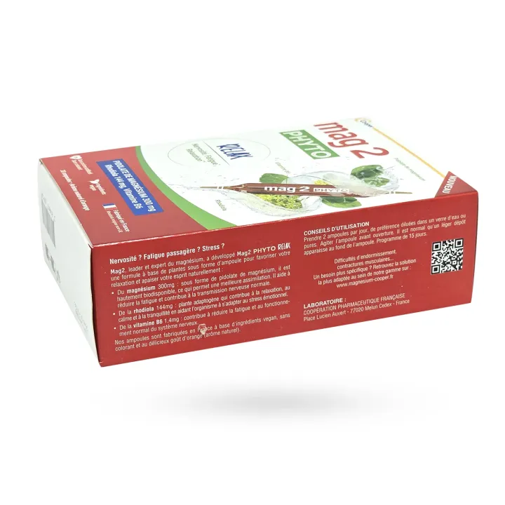 Mag 2 Phyto Relax 30 ampoules - Magnésium, Rhodiola et Stress | Pharmacie en ligne