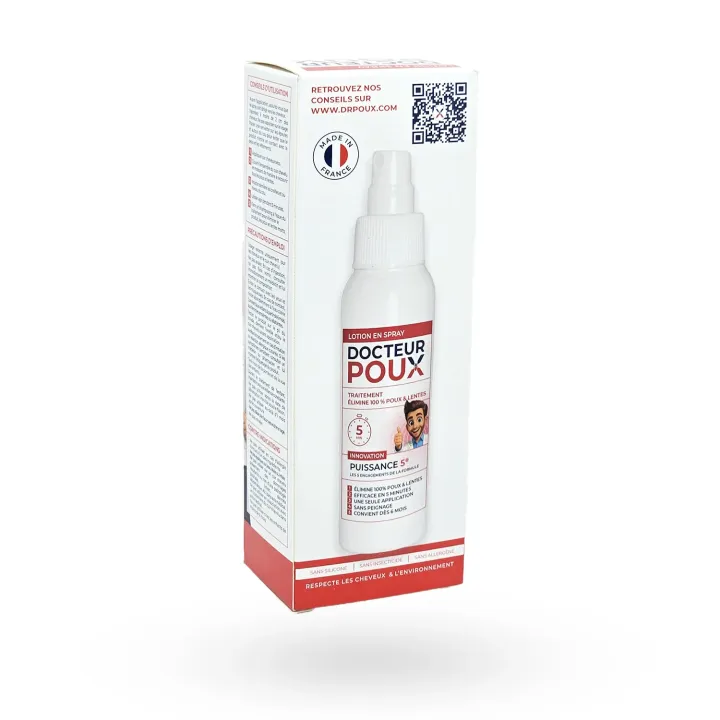 Docteur Poux Puissance 5 Spray 100 ml - Anti-poux 5 minutes | Pharmacie en ligne