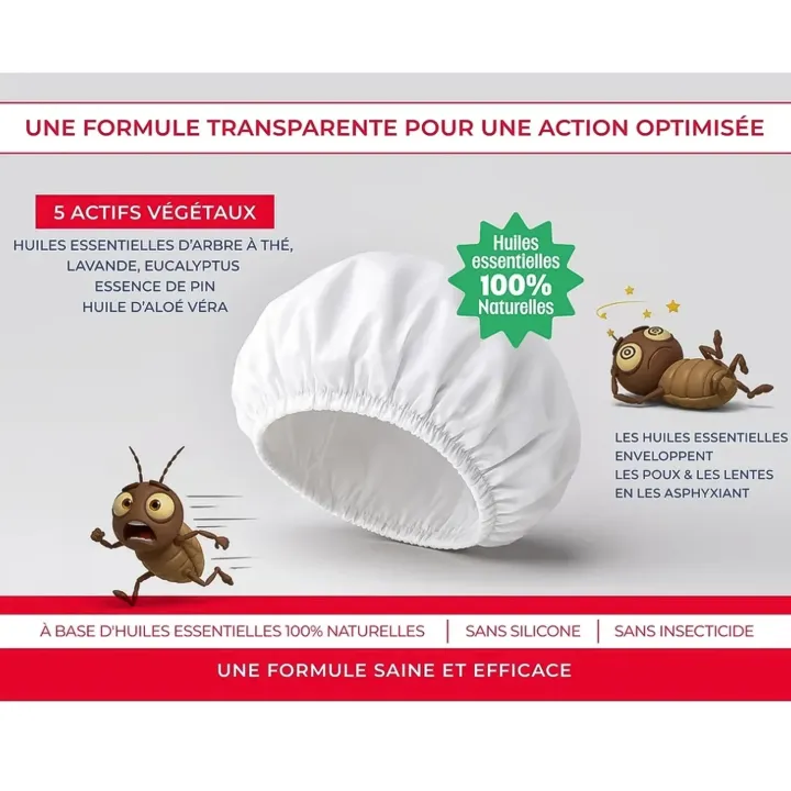 Docteur Poux 2 Bonnets Anti-Poux aux Huiles Essentielles - Dès 3 ans | Pharmacie en ligne