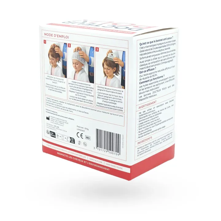 Docteur Poux 2 Bonnets Anti-Poux aux Huiles Essentielles - Dès 3 ans | Pharmacie en ligne