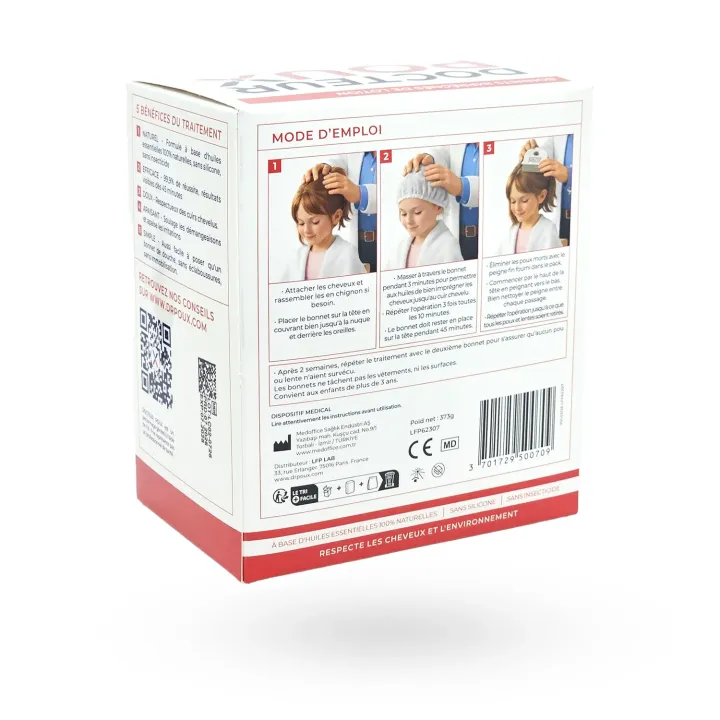 Docteur Poux 2 Bonnets Anti-Poux aux Huiles Essentielles - Dès 3 ans | Pharmacie en ligne