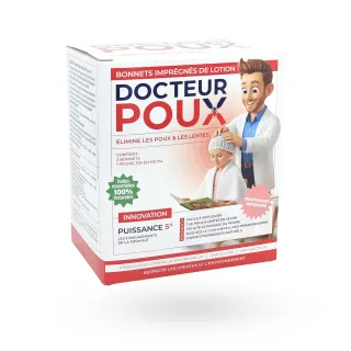 Docteur Poux bonnets imprégnés anti-poux Puissance 5