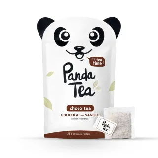 Panda Tea Choco tea infusion BIO gourmande 28 sachets goût chocolat vanille