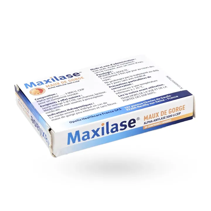 Maxilase 3000 U. CEIP 30 comprimés - Maux de gorge sans fièvre | Pharmacie en ligne