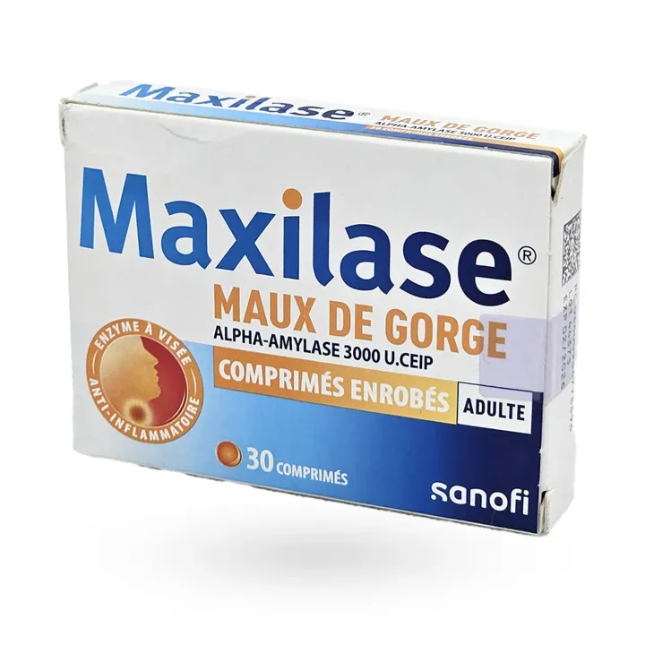 Maxilase 3000 U. CEIP 30 comprimés - Maux de gorge sans fièvre | Pharmacie en ligne