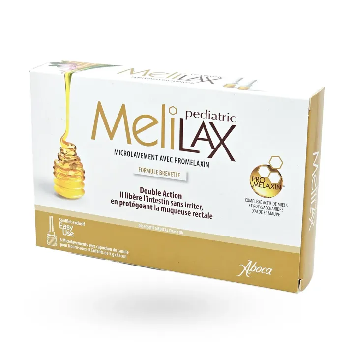 Melilax Pediatric 6 microlavements - Constipation bébé et enfant | Pharmacie en ligne