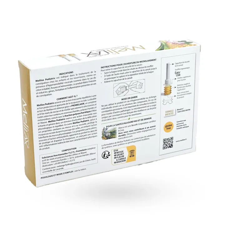 Melilax Pediatric 6 microlavements - Constipation bébé et enfant | Pharmacie en ligne